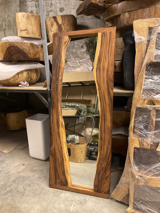 Wood frame mirror L200 cm