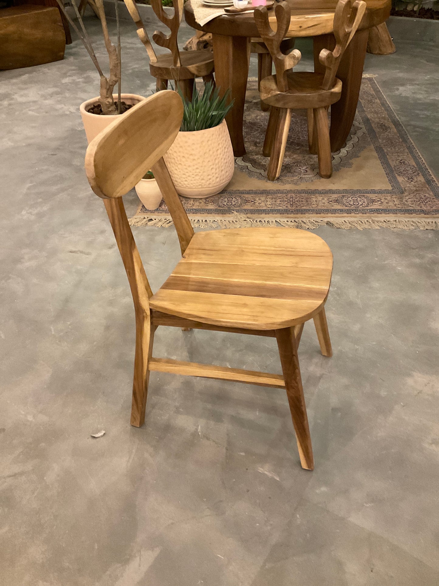 Chair tek wood H 45cm